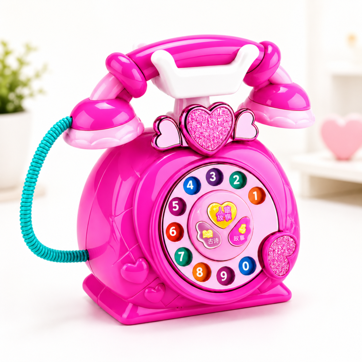 Classic Dial Telephone Toy for Kids with Music, Story Mode, Sound Effects and Interactive Learning Fun